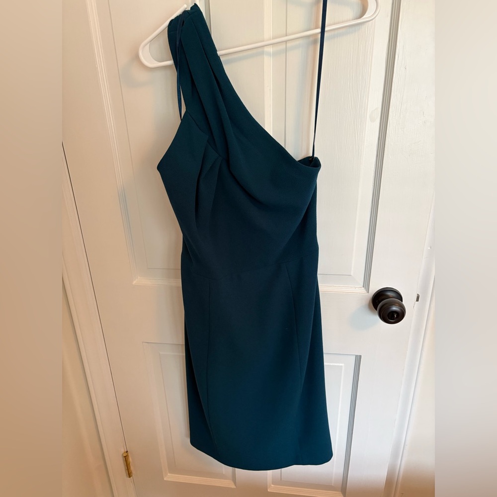 Tory Burch - Teal One-Shoulder Dress